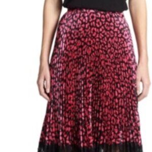 Mint Condition Christopher Kane Pleated Leopard Print Skirt -